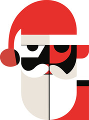 Abstract Art Illustration of Santa Clause, Christmas vector art