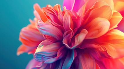 Obraz premium An abstract representation of a flower blooming, with vibrant petals and colors