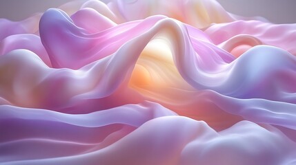 Obraz premium Abstract Pastel Waves Flowing Softly