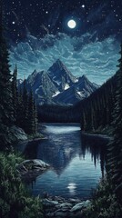 A serene mountain lake surrounded by evergreen forests under a golden sunrise, mirrored perfectly on the water. A tribute to the wonder of nature. HD phone wallpaper.