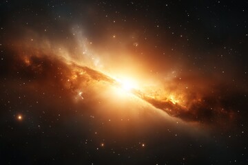 Vibrant cosmic explosion in a swirling nebula shows radiant colors and luminous gases in the depths of space