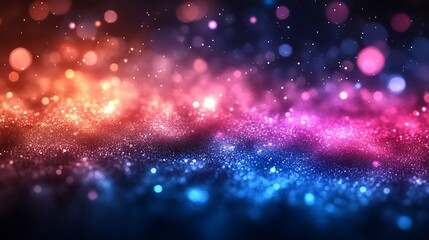 Glittering Abstract Background With Colorful Lights