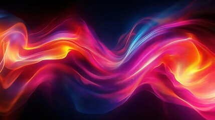 Obraz premium Abstract digital art with vibrant lines, sleek design, dynamic energy