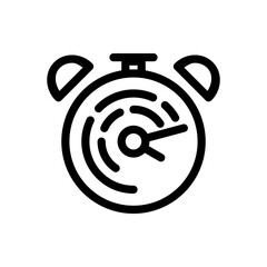 Design Illustration vector graphic of clock icon with line style. Suitable for UI, mobile design, web design, etc.