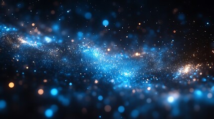 Fototapeta premium Abstract Blue And Orange Light Particle Swirl