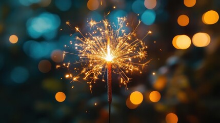 Fototapeta premium Fourth of July fireworks with vibrant lighting, dynamic energy, outdoor setup