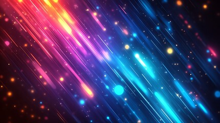 Fototapeta premium Abstract Diagonal Light Streaks Glowing Brightly