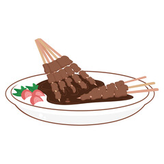 Indonesian Satay Vector Graphics for Food Enthusiasts