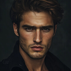 Fototapeta premium Hyperrealistic Photography Portrait Handsome Man