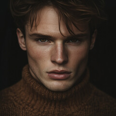 Obraz premium Hyperrealistic Photography Portrait Handsome Man