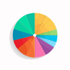Obraz premium Modern flat design pie chart icon illustration for business reports