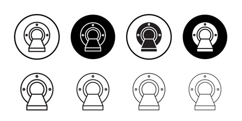 MRI icon Flat art in black and white isolated