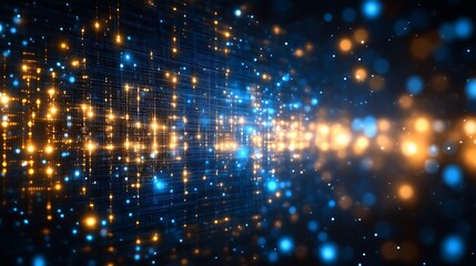 Fototapeta premium Abstract Digital Network Data Flow Visualization