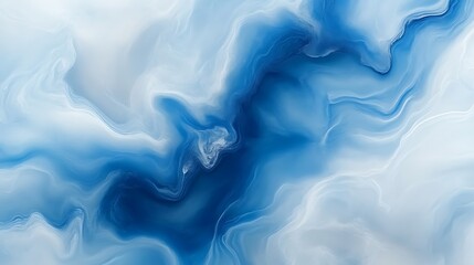 Obraz premium Abstract Blue and White Swirling Marble Design