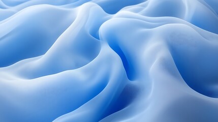 Obraz premium Abstract Blue Fabric Draped Softly Waves