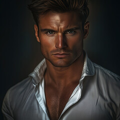 Obraz premium Hyperrealistic Photography Ultra Realistic Handsome