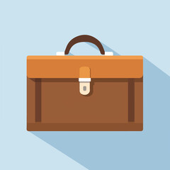 Flat Design Business Briefcase Icon Vector Illustration for Professional Use