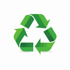 Obraz premium Flat Design Recycle Arrows Icon Vector Illustration for Environmental Conservation Concept