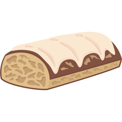Delicious Stollen Vector Illustration: A Sweet Christmas Tradition