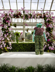 Floral mannequin in floral fashion.