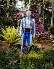 Floral mannequin in floral fashion.