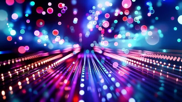 The fusion of light and sound as the dance floor becomes a visual representation of the energetic fusion taking place.