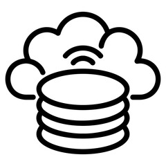 Cloud database icon