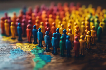 Obraz premium Global representation of voters from various continents casting their votes together in harmony, symbolic unity. World Election Day.
