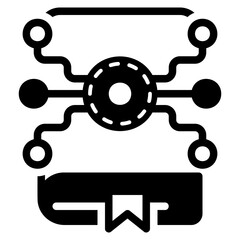 Fototapeta premium Learn glyph icon
