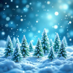 christmas tree with snow