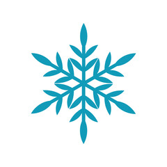 Snowflake clip art design on plain white transparent isolated background for card, shirt, hoodie, sweatshirt, apparel, card, tag, mug, icon, poster or badge