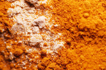 Close up of meat spices for marinating