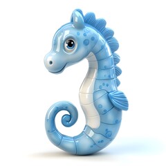 Fototapeta premium Cute 3D Seahorse Character