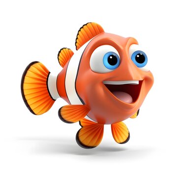 Cute 3D Clown Fish Character