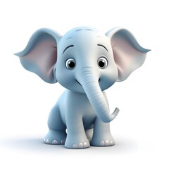 Cute 3D Elephant Character