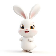 Fototapeta premium Cute 3D Bunny Character