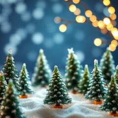 christmas tree in snow