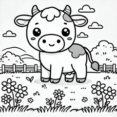 cow picture used for coloring
