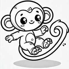 monkey picture used for coloring