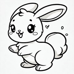picture of a rabbit used for coloring
