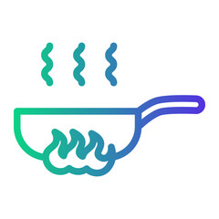 frying Line Gradient Icon