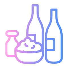 food Line Gradient Icon