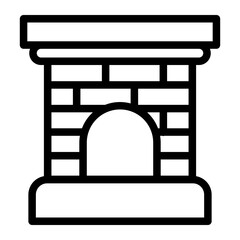 fireplace Line Icon