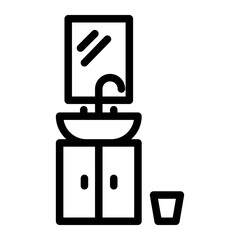 wastafel Line Icon