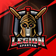Legion spartan esport mascot logo design