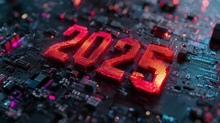 Digital Countdown Timer for the Year 2025