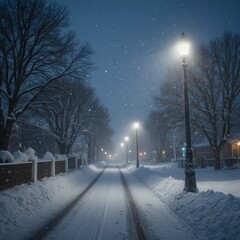 snow covered street
