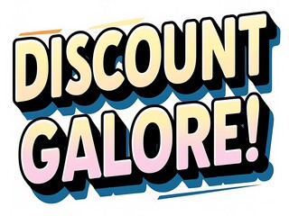 Discount Galore A Colorful Announcement of Savings