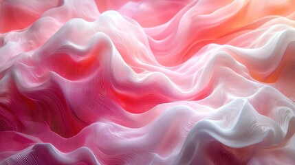 Obraz premium Soft Waves of Textured Fabric in Gentle Pastel Colors