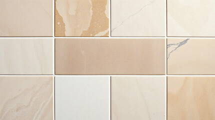 Twelve Beige and Off-White Tiles in a Grid Pattern